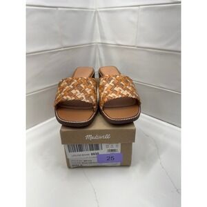 Madewell‎ The Suzi Slide Sandal in Multi Woven Leather size 8